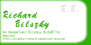 richard bilszky business card